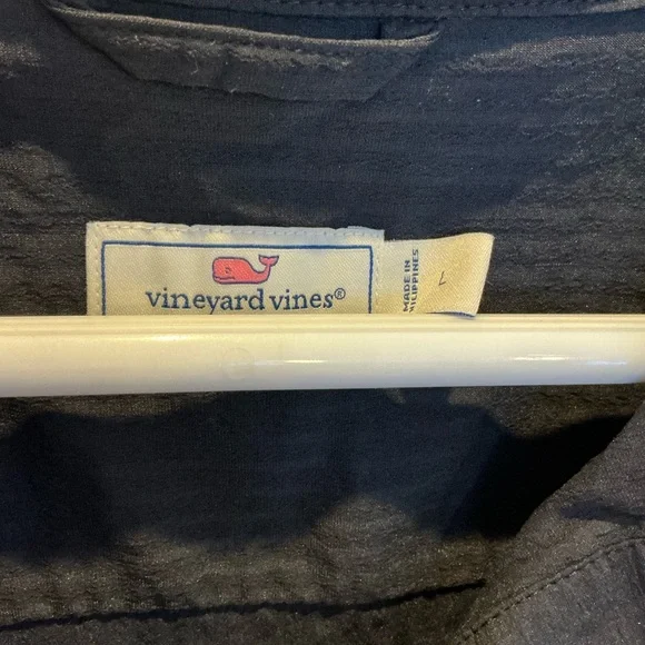 Vineyard Vines black Lucaya Performance Seersucker Dress sz large - Picture 3 of 4